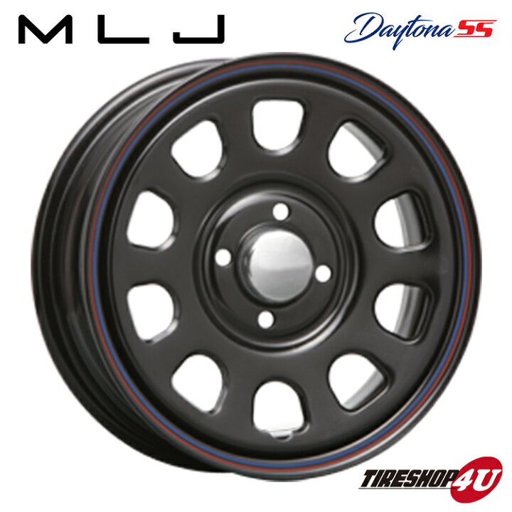 楽天市場】MLJ DAYTONA SS 14×5.0J 4/100 +42 BK ブラック YOKOHAMA 