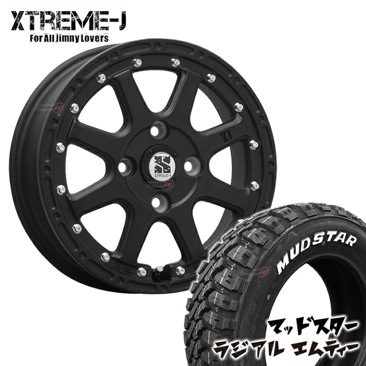 楽天市場】XTREME-J 12x4.00B 4/100 +42 フラットブラック MUDSTAR 