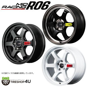 18�C���` MARUKA MID Racing R0618x8.5.0J 5/114.3+45 �~�b�h���[�V���O R06�z�C�[���P�i1�{���i[4�{�w���ő�������]