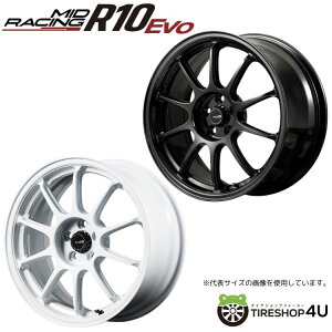 �y�ő�P6�{�z 17�C���` MARUKA MID Racing R10 EVO17x7.0J 4/100+45 �~�b�h�G�N�X�N���[�V�u R10 �G�{�z�C�[���P�i1�{���i[4�{�w���ő�������]