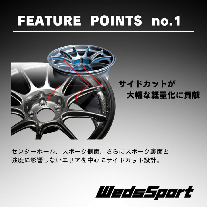 楽天市場】15インチ WEDS WedsSport TC105X 15x7.0J 4/100 +35 EJ 
