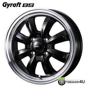 14C` WEDS Gyraft 8S 14x4.5J 4/100 +45 BLK ubN/|bVEFbY Otg8S N-BOX ^g [ SR Xy[VA \I ~ Ag tAS ȂǐViA~zC[1{i [4