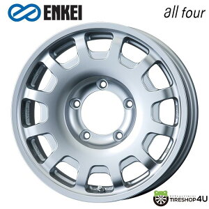 16�C���` ENKEI all four 16x5.5J 5/139.7 +20 Sparkle Silver �G���P�C �I�[���t�H�[ �X�p�[�N���V���o�[�V�i�A���~�z�C�[��1�{���i [4�{�w���ő�������]
