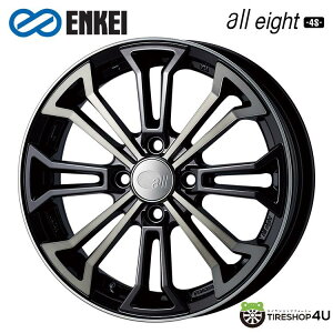 15C` ENKEI all eight -4S- 15x5.0J 4/100 +45 Black Clear GPC I[GCg4S ubNNAViA~zC[1{i [4{wő]