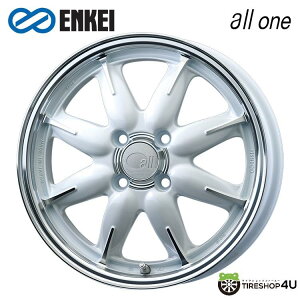 yő2,000~OFFz14C` ENKEI all one 14x5.0J 4/100 +45 Machining Pearl White GPC I[ }VjOp[zCgViA~zC[1{i [4{wő]