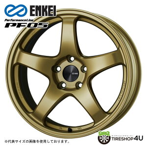 �y�ő�P15�{�z17�C���` ENKEI Performance Line PF05 17x7.0J 5/114.3 +45 GD �S�[���h�G���P�C �p�t�H�[�}���X���C���V�i�A���~�z�C�[��1�{���i [4�{�w���ő�������]