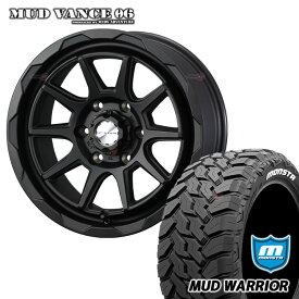 MUD VANCE 06 16X6.5J 6/139.7 +38 FULL MAT BLACK フルマットブラック MONSTA MUD WARRIOR 215/70R16 LT ホワイトレター ハイエース hiace 200系 新品 タイヤホイールセット 4本価格 マッドヴァンス MUDVANCE06 モンスタ マッドウォーリア MT 16インチ
