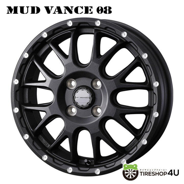 楽天市場】MUD VANCE 08 14X5.0J 4/100 +35 フリントブラック TOYO 
