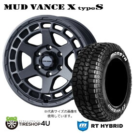 【取付対象】WEDS MUD VANCE X typeS 17×8.0J 6/139.7 20 フリントグレイ MONSTA RT HYBRID 295/70R17 121/118Q LT WL サマータイヤホイール 4本セット 17インチ ウェッズ マッドヴァンス タイプS モンスタ R/T ハイブリッド ホワイトレター【 FJクルーザー 】