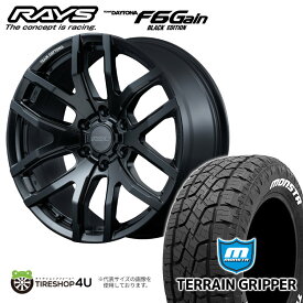 【取付対象】RAYS TEAM DAYTONA F6 Gain BLACKEDITION 20×8.5J 6/139.7 +22 セミグロスブラック(BOJ) MONSTA TERRAIN GRIPPER 265/50R20 116H XL RWL サマータイヤホイール 4本セット 20インチ チームデイトナ ゲイン ブラックエディション【プラド ハイラックス】