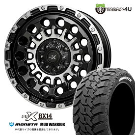 【取付対象】 KYOHO PPX GX14 16×6.5J 6/139.7 +38 マットブラックポリッシュ MONSTA MUD WARRIOR 215/70R16 107/105Q 8PR LT WL サマータイヤホイール 4本セット 16インチ モンスタ マッドウォーリア ホワイトレター 【ハイエース レジアスエース 200系 HIACE】
