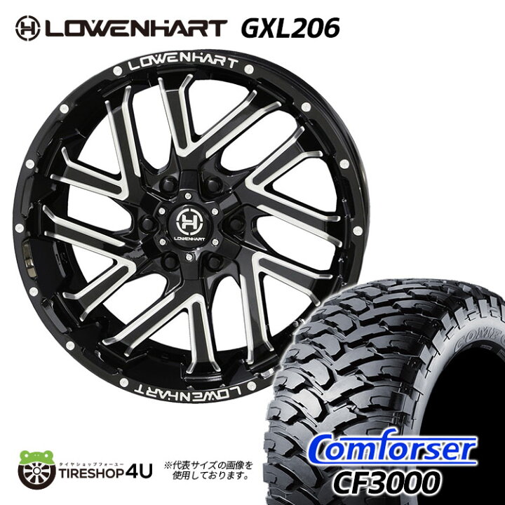 楽天市場】取付対象 LOWENHART GXL206 20x8.5J 6/139.7 +20 GBM 