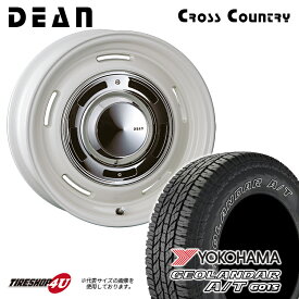 DEAN CROSS COUNTRY 16X7.0J 6/139.7 +15 7J マーガレットホワイト ヨコハマ ジオランダー A/T G015 265/75R16 アウトラインホワイトレター 新品 タイヤホイール 4本セット 16インチ FJクルーザー など クリムソン ディーン クロスカントリー YOKOHAMA GEOLANDAR