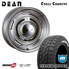 DEAN CROSS COUNTRY 16X7.0J 6/139.7 +15 7J バーニッシュグレー MONSTA TERRAIN GRIPPER 265/75R16 ホワイトレター 新品 タイヤホイール 4本セット 16インチ FJクルーザー など クリムソン ディーン クロスカントリー モンスタ テレーングリッパー A/T