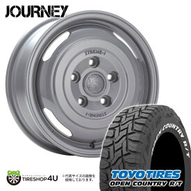 【取付対象】MLJ XTREME-J JOURNEY 14×5.0J 5/114.3 +48 セメントグレーTOYO OPEN COUNTRY R/T 165/80R14 97/95N LT WL ホワイトレター オフロードタイヤホイール 4本セット 14インチ エクストリームJ ジャーニー【タウンエース】 14x5J オープンカントリー