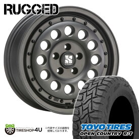 【取付対象】 MLJ RUGGED 16×6.5J 5/114.3 32 ガンブラック TOYO OPEN COUNTRY R/T BL 215/70R16 100Q サマータイヤホイール 4本セット 16インチ XTREME-J エクストリームJ ラギッド トーヨー オープンカントリー ブラックレター 【 デリカD5 など】