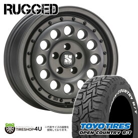 【取付対象】 MLJ RUGGED 16×6.5J 5/114.3 32 ガンブラック TOYO OPEN COUNTRY R/T 225/70R16 102/99Q LT WL サマータイヤホイール 4本セット 16インチ XTREME-J エクストリームJ ラギッド トーヨー オープンカントリー ホワイトレター 【 デリカD5 など】