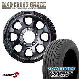 MAD CROSS　GRACE 16x5.5J 5/139.7 +20　ブラッククリア リムブラック TOYO PROXES　CL1 SUV 175/80R16　91S マッドクロス トーヨー プロクセス　CL1SUV 175/80-16 低燃費タイヤ ジムニー JIMNY JB23 JB64 タイヤホイール4本セット 新品 16インチ