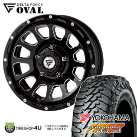 【取付対象】 DELTA FORCE OVAL 16x6J 5/139.7 -5 ブラックマシニング YOKOHAMA GEOLANDAR M/T G003 215/70R16 LT 100/97Q デルタフォース オーバル ヨコハマ ジオランダー MT タイヤホイール4本セット ジムニーシエラ JB74 JB43 新品 16インチ 6.0J ノマド 5ドア