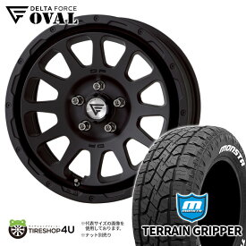 DELTA FORCE OVAL 17x7J 5/114.3 +32 マットブラック MONSTA TERRAIN GRIPPER 265/65R17 116T XL ホワイトレター 新品 17インチ 17×7.0J タイヤホイール4本セット デルタフォース オーバル モンスタ テレーングリッパー A/T トヨタ RAV4 ラブ4 MXAA54 MXAA52