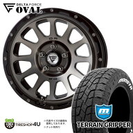 【取付対象】 DELTA FORCE OVAL 17×7.0J 5/114.3 +32 マットスモークポリッシュ (MSP) MONSTA TERRAIN G…