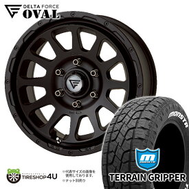 【取付対象】 DELTA FORCE OVAL 17x8.0 6/139.7 +20 マットブラック MONSTA TERRAIN GRIPPER 265/70R17 115T ホワイトレター 17インチ 8.0J タイヤホイール4本セット デルタフォース モンスタ テレーングリッパー A/T プラド ハイラックスリフトアップ トライトン