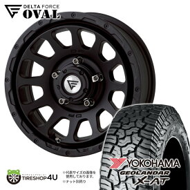 16インチ ×6.0J DELTA FORCE OVAL 16x6J 5/139.7 -5 マットブラック MB YOKOHAMA GEOLANDAR X-A/T G016 225/70R16 103S WL ホワイトレター 新品 タイヤホイール4本セット ジムニーシエラ ノマド JB74 JB43 デルタフォース オーバル ヨコハマ ジオランダー XAT