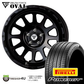 DELTA FORCE OVAL 20×9.0J 5/130 +25 サテンブラック PIRELLI POWERGY 285/50R20 116V XL新品 20インチ 20x9J タイヤホイールセット 4本セット メルセデスベンツ Gクラス ゲレンデ 純正ボルト対応 デルタフォース オーバル ピレリ パワージー