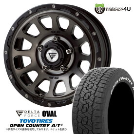 【取付対象】 DELTA FORCE OVAL 16×6.0J 5/139.7 -5 MSP マットスモークポリッシュ TOYO OPEN COUNTRY A/T3W 215/70R16 100T WL サマータイヤホイール 4本セット 16インチ デルタフォース オーバル トーヨー オープンカントリー ホワイトレター AT3 ジムニーシエラ