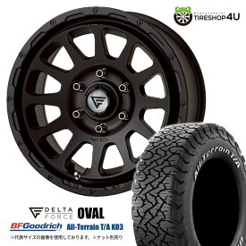 【最大P49倍】【取付対象】 DELTA FORCE OVAL 16x7J 6/139.7 +38 マットブラック BFGoodrich All-Terrain T/A KO3 215/70R16 LT 100/97S ホワイトレター 新品 タイヤホイール4本セット デルタフォース オーバル BFグッドリッチ ハイエース 200系 16インチ 16×7.0J