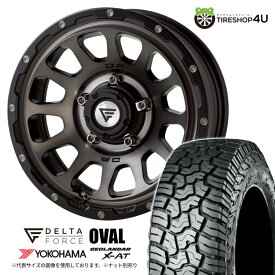 新品 タイヤホイール 4本セット 16インチ YOKOHAMA GEOLANDAR X-A/T G016 215/70R16 100/97Q LT DELTA FORCE OVAL 16X5.5J 5/139.7 +20 マットスモークポリッシュ ヨコハマ ジオランダー XAT デルタフォース オーバル ジムニー JB64W JB23W jimny