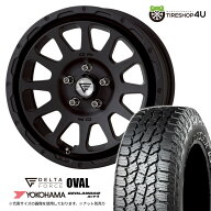 【取付対象】 DELTA FORCE OVAL 17X7J 5/114.3 +32 マットブラック YOKOHAMA GEOLANDAR A/T4 G018 225/65…