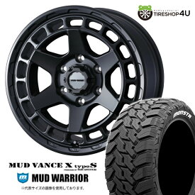 【取付対象】 WEDS MUD VANCE X typeS 16×6.5J 6/139.7 38 フルマットブラック MONSTA MUD WARRIOR 215/70R16 107/105Q LT 8PR WL サマータイヤホイール 4本セット 16インチ マッドヴァンス MUDVANCEX モンスタ マッドウォーリア ホワイトレター 【 ハイエース 】