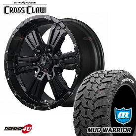 NITRO POWER CROSS CLAW 16x6.5J 6/139.7 +38 セミグロスブラック MONSTA MUD WARRIOR 215/70R16 107/105 LT ホワイトレター ハイエース 200系 など 新品 タイヤホイールセット 4本価格 16インチナイトロパワー クロスクロウ モンスタ マッドウォーリア M/T