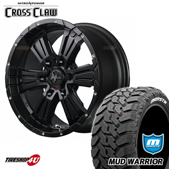 楽天市場】NITRO POWER CROSS CLAW 16x6.5J 6/139.7 +38 セミグロス 