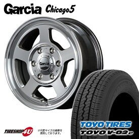 【最大2,000円OFF】【取付対象】 GARCIA CHICAGO5 12x4.00B 4/100 +42 メタリックグレーポリッシュ TOYO V-02e 145R12 6PR 新品 12インチ タイヤホイール4本セット 軽バン 軽トラック ハイゼット エブリィ など ガルシア シカゴ トーヨー V02e JWL-T