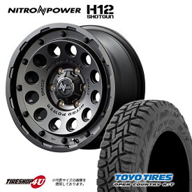 NITRO POWER H12 SHOTGUN 16X6.5J 6/139.7 +38 バレルブラック TOYO OPEN COUNTRY R/T 215/70R16 100Q新品 タイヤホイールセット 4本価格 16インチ ハイエース 200系 ナイトロパワー H12 ショットガン トーヨー オープンカントリー RT