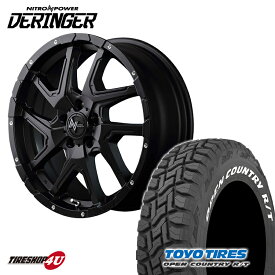 NITRO POWER DERINGER 16X7.0J 5/114.3 +40 7J セミグロスブラック TOYO OPEN COUNTRY R/T 235/70R16 ホワイトレター 新品 タイヤホイールセット 4本価格 16インチ デリカD5 など ナイトロパワー デリンジャー トーヨー オープンカントリー RT ラギッドテレーン