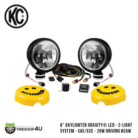 【15日抽選P100％バック】 【正規品】 KC HiLiTES 6" Daylighter GravityR LED - 2-Light System - SAE/ECE - 20W Driving Beam デイライター グラビティ- 20W スポット オフロード 照明 アウトドア 車用 車載 キャンプ 釣り スキー スノボ 灯り