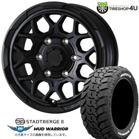 【取付対象】WEDS ADVENTURE STADTBERGE2 16×6.5J 6/139.7 +38 MBK セミマットブラックMONSTA MUD WARRIOR 215/70R16 107/105Q LT 8PR WL ホワイトレターサマータイヤホイール 4本セット 16インチ 【ハイエース 200系】