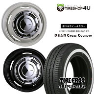 【取付対象】CRIMSON DEAN CROSS COUNTRY 14×5.0J 4/100 +30 選べるカラー TIREFROG TRIPLE ZERO 155/80…