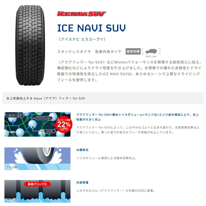 楽天市場】235/65R17 108Q XL アイスナビ SUV ICE NAVI SUV 