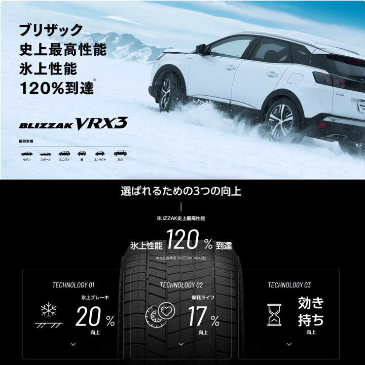 楽天市場】215/65R16 98Q ブリザック VRX3 BLIZZAK VRX3 ブリヂストン 