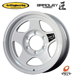 y񂹕iz ~ zC[̂ 4{Zbg 4x4Engineering BRADLEY FORGED  b sAzCg C 16C` 6.5J CZbg-5 6 PCD139.7 4{ hN[U[i60/70i[{fBj v