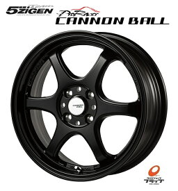 送料無料　4本セット　5ZIGEN　CANNONBALL　5次元　キャノンボール　セミグロスブラック　15インチ　6J　インセット+45　4穴　PCD100　JWL　4本　コンパクトカー　アクア　ヤリス　ヴィッツ　ルーミー　フィット　キューブ　ノート　デミオ　ベリーサ　トール