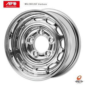 【取り寄せ品】送料無料 4本セット ホイールのみ APIO アピオ WILDBOAR Ventura ワイルドボア ベンチュラ ブライトクローム 15インチ 6J インセット-5 5穴 PCD139.7 JWL 4本 スズキ ジムニーシエラ
