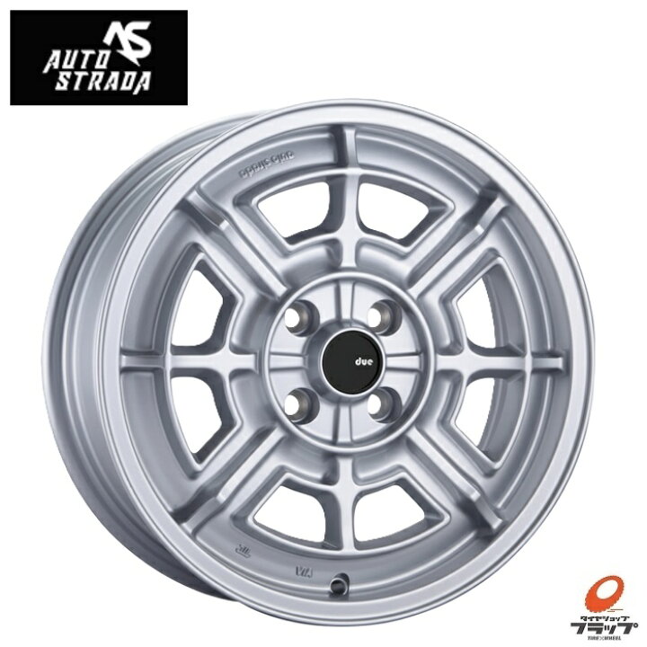 楽天市場】4本セット ホイールのみ auto strada DUE シルバー 15インチ 