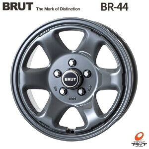 【取り寄せ品】送料無料 4本セット ホイールのみ TRISTAR BRUT BR-44 コンクリート 16インチ 6.5J インセット30 5穴 PCD114.3 トライスター ブルート スチールホイール風 アルミホイール デリカD5