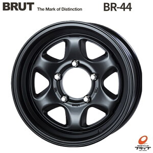 【取り寄せ品】送料無料 4本セット ホイールのみ TRISTAR BRUT BR-44 ミリタリーブラック 16インチ 6.5J インセット0 5穴 PCD139.7 トライスター ブルート スチールホイール風 アルミホイール カスタ