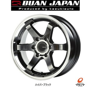 【取り寄せ品】 送料無料 ホイールのみ 4本セット BUAN JAPAN KBRACING18MAX ハイパーブラック 18インチ 6.5J インセット38 6穴 PCD139.7 JWL-T カズキオート 舞杏 ブアンジャパン KBレーシング 18 マックス 2